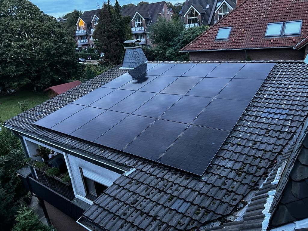 Modulverlegung Schrägdach